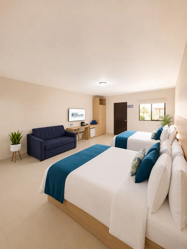 غرفة عائلية بشرفة، Hotel Los Farallones 2/3