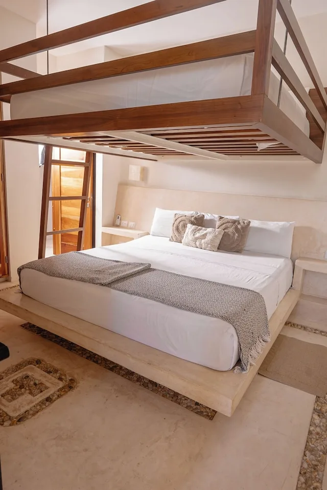 جناح بسرير كوين بغرفة نوم واحدة بمطبخ، Casa Astral Holbox Boutique and Apartments 5/10