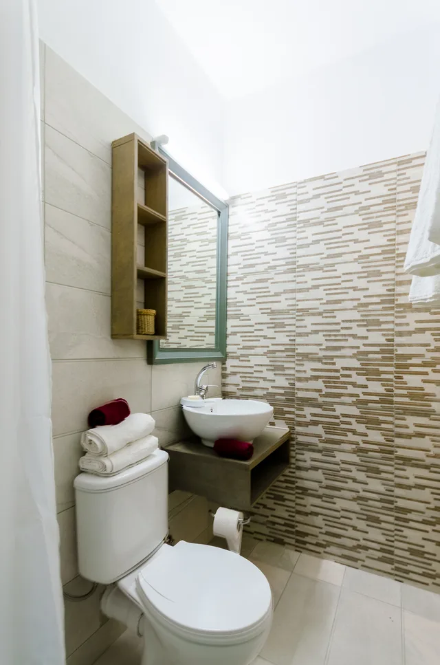 غرفة بسرير مزدوج أو سريرين منفصلين بإطلالة على الجبل، Happiness Apartments 5/5