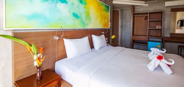 غرفة بريميير سوبيريور بسرير مزدوج بإطلالة على الحديقة، B2 Sea View Pattaya Boutique Budget Hotel 2/3