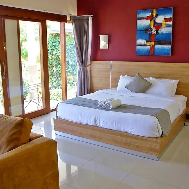 بنغل بسرير مزدوج بإطلالة على الحديقة، Bali Dive Resort And Spa 1/10