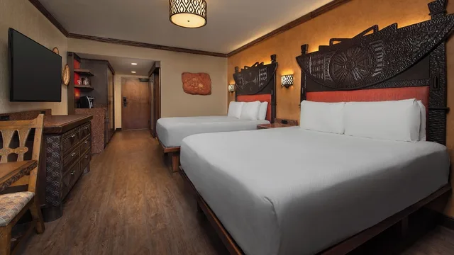 غرفة قياسية بسريرين كوين بإطلالة لذوي الإعاقة، Disneys Animal Kingdom Lodge 1/2