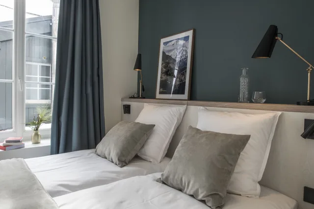 شقة سوبيريور بسرير كوين وسرير فردي بإطلالة على الجبل بغرفة نوم واحدة مع أريكة، Appart hotel Le Genepy 7/10