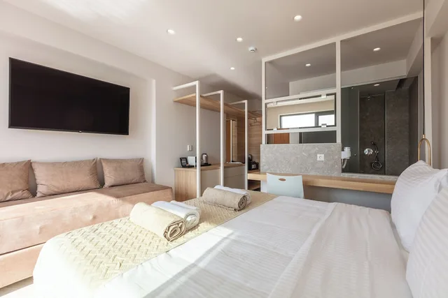 غرفة سوبيريور بسرير مزدوج مع أريكة بمسبح خاص، Nima Boutique Hotel - Adults only 3/6
