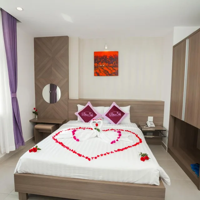 غرفة ديلوكس بسرير مزدوج، Blue Sky Phu Quoc Hotel 4/8