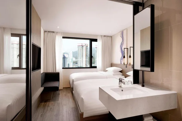 غرفة بريميير بسريرين منفصلين في طابق مرتفع، Fairfield By Marriott Busan 5/10