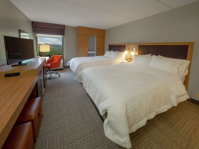 غرفة بسريرين كوين بإطلالة، Hampton Inn Hazleton 2/3