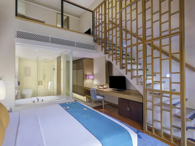 دوبلكس عائلي بسريرين مزدوجين بإطلالة على المسبح، Movenpick Resort and Spa Jimbaran Bali 3/6