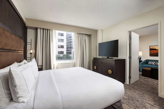 غرفة بسرير كينج بشرفة لذوي الإعاقة، DoubleTree Suites by Hilton Austin Downtown Capitol 1/8
