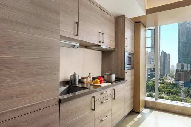 شقة تنفيذية بإطلالة على المدينة بغرفة نوم واحدة بمطبخ، Ascott IFC Guangzhou 3/3