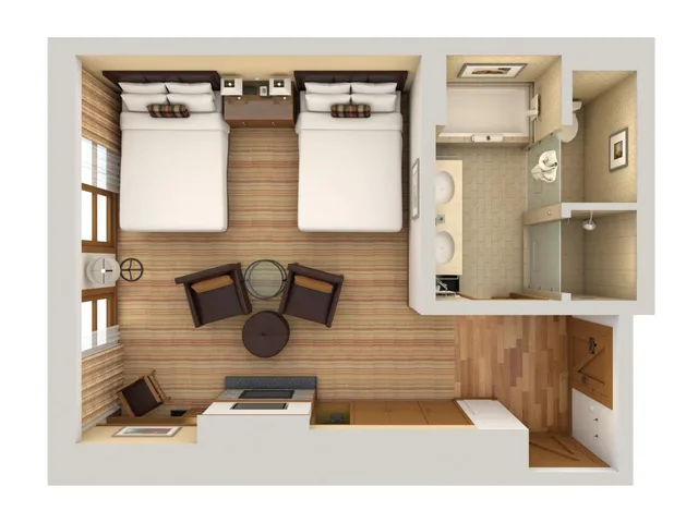 غرفة قياسية بسرير كوين، The Ritz Carlton Lake Tahoe 1/2