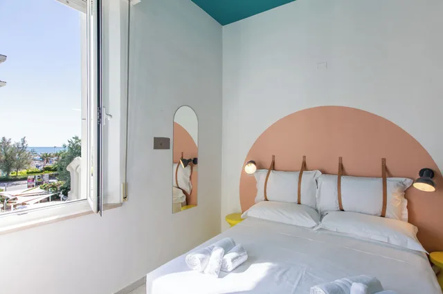 غرفة قياسية بسرير كوين بإطلالة على البحر، Hotel Belvedere Mare 10/10