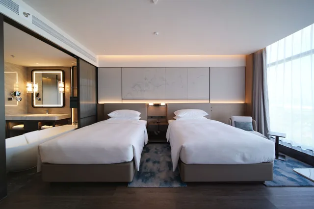 غرفة كلوب بسريرين مزدوجين بإطلالة على المدينة، Shaoxing Marriott Hotel Shangyu 3/5