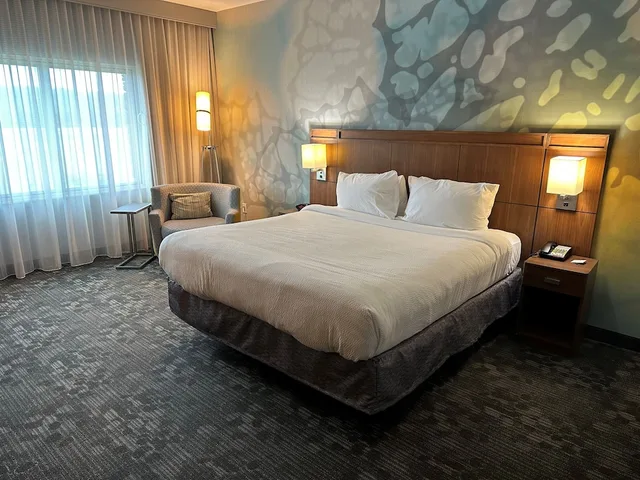 غرفة بسرير كينج مع أريكة لذوي الإعاقة، Courtyard by Marriott Asheville Airport 1/2