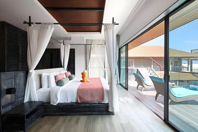 جناح عائلي بسرير كينج وسرير بطابقين بإطلالة على المسبح بجاكوزي، Ananya Lipe Resort 2/3