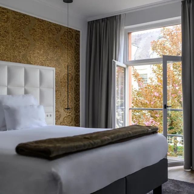 غرفة ديلوكس بسرير كينج بإطلالة على الحديقة، Hotel Rubens - Grote Markt 10/10