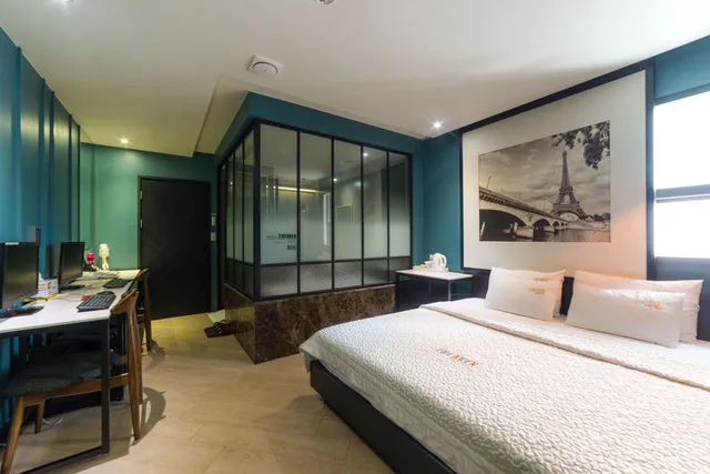 غرفة بريميوم بسرير كينج، Hotel 2 Heaven Songdo 2/10