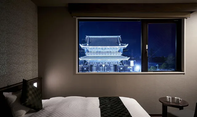 غرفة ديلوكس بسريرين منفصلين بإطلالة على المدينة، Hotel Kuu Kyoto 10/10
