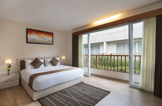 غرفة ديلوكس بسرير فردي بغرفة نوم واحدة، d'Nusa Beach Club and Resort 2/7