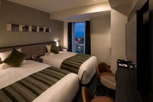 غرفة قياسية بسريرين منفصلين لغير المدخنين، Hotel Mystays Nagoya Nishiki 2/4