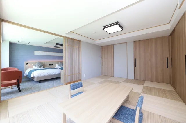 Japanese Western, Ocean, Premier, Twin Beds, 5 Futon Beds, Tatami، Hotel New Akao 4/4