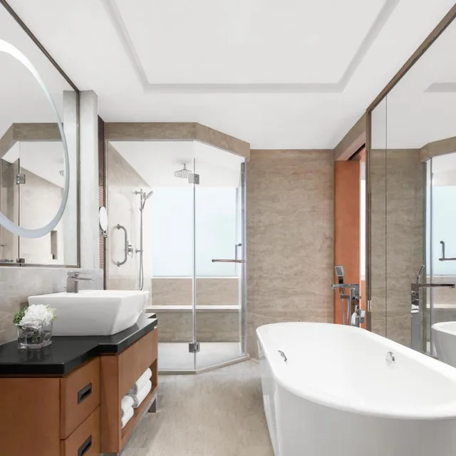 غرفة ديلوكس بسريرين منفصلين، Marriott Suzhou 7/8