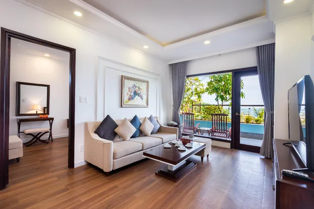 غرفة عائلية بإطلالة على البحر، Hoang Ngoc Beach Resort 1/1