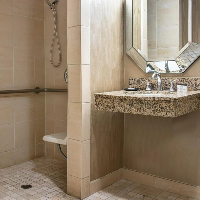 غرفة بسرير كينج بحوض استحمام لذوي الإعاقة، Sheraton Mission Valley San Diego 6/9