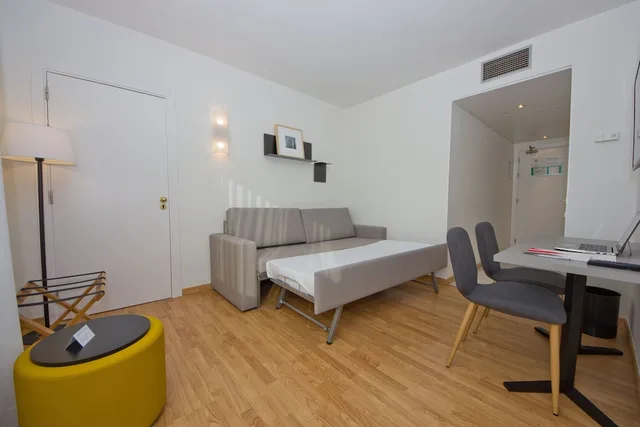 Room, Sextuple, Twin Beds, Sofa, Kitchen, Aparthotel Atenea Valles 6/8