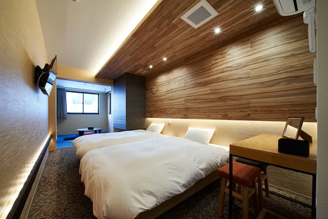 Japanese Western, Twin Beds, 2 Futon Beds, Carta Hotel Kyoto Bettei 2/3