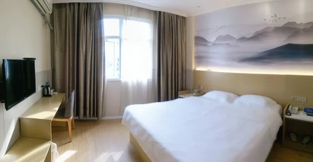 غرفة سوبيريور بسرير كوين، GREENTREE INN NINGBO DONGQIAN LAKE YINXIAN AVENUE NORTH MOZHI ROAD HOTEL 1/2