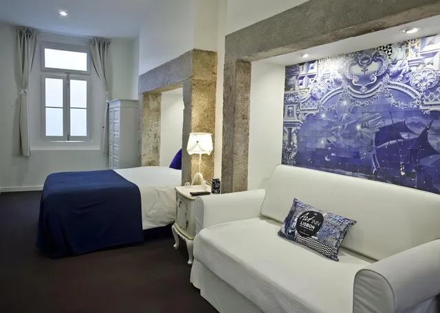 غرفة بسرير مزدوج أو سريرين منفصلين، THE ART INN LISBON 1/2