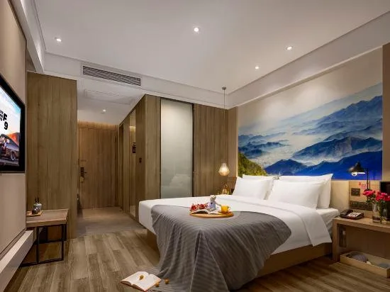 غرفة ديلوكس بسرير كوين، Atour Hotel Changxing Central Plaza 1/1