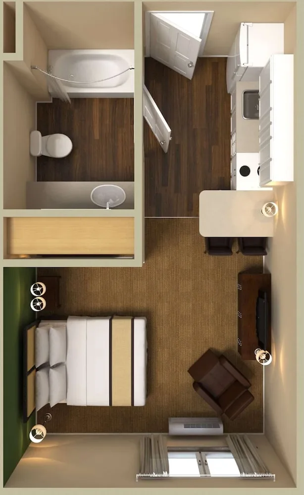 استوديو بسرير كوين، Extended Stay America - Chicago - Lombard - Oakbrook 6/6