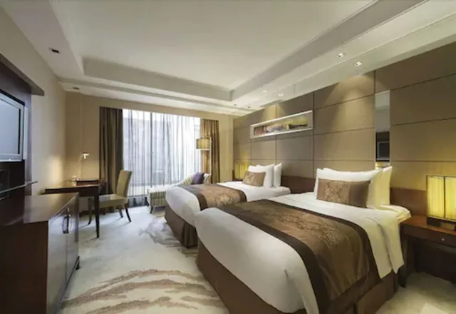 غرفة ديلوكس بسريرين منفصلين لغير المدخنين، Wyndham Garden Suzhou 3/3