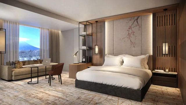 غرفة بسرير مزدوج بإطلالة، Higashiyama Niseko Village, a Ritz-Carlton Reserve 1/3