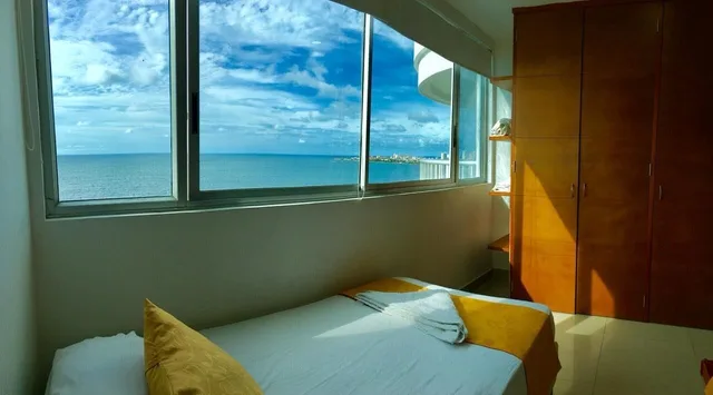 شقة بإطلالة على الشاطئ بشرفة بغرفتي نوم، Apartamentos frente al mar Cartagena - Edificio Palmetto 3/7