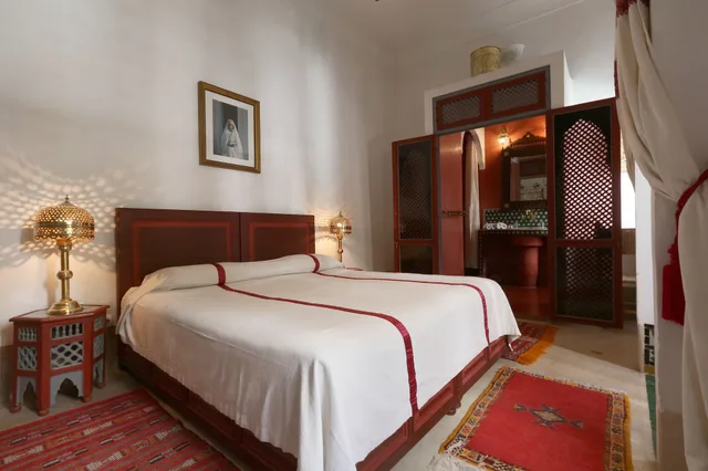 غرفة بسرير مزدوج أو سريرين منفصلين بإطلالة على الفناء، RIAD ZINEB 2/4