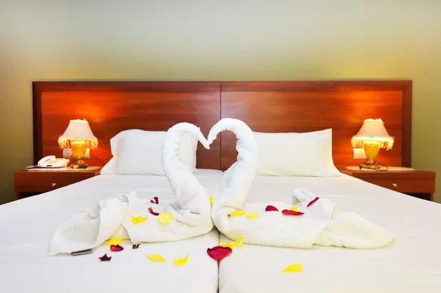 جناح بأربعة أسرّة بإطلالة على الحديقة بغرفتي نوم، Esmeralda Hotel 6/8