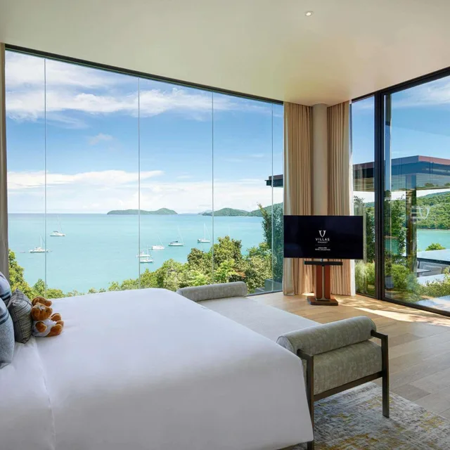 4 Bedrooms, Hilltop, Cliff, Suite, King Bed, Ocean View, Butler, Private Infinity Pool، V Villas Phuket - MGallery 4/9
