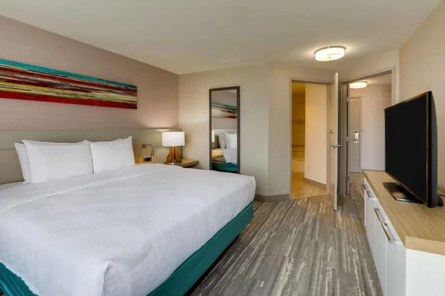 جناح بسرير كينج بغرفة نوم واحدة مع أريكة لذوي الإعاقة، Hilton Garden Inn Fort Worth North 1/8