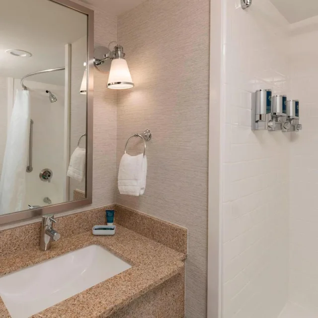 غرفة بسرير كينج بحوض استحمام لذوي الإعاقة، Four Points by Sheraton Boston Logan Airport Revere 5/7