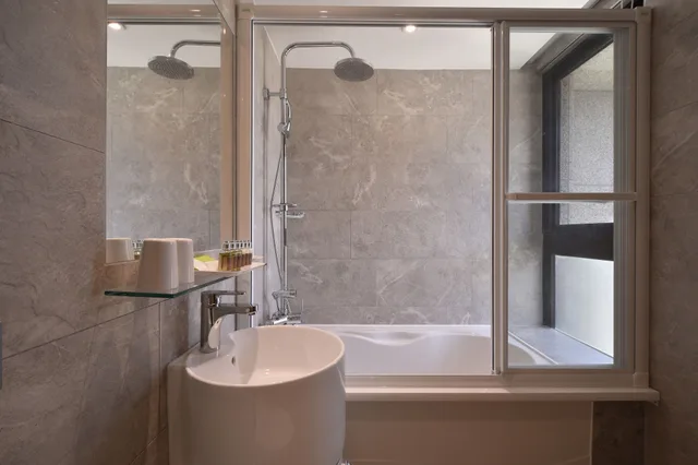 غرفة قياسية بسريرين منفصلين، Green World Hotel Songshan 4/5