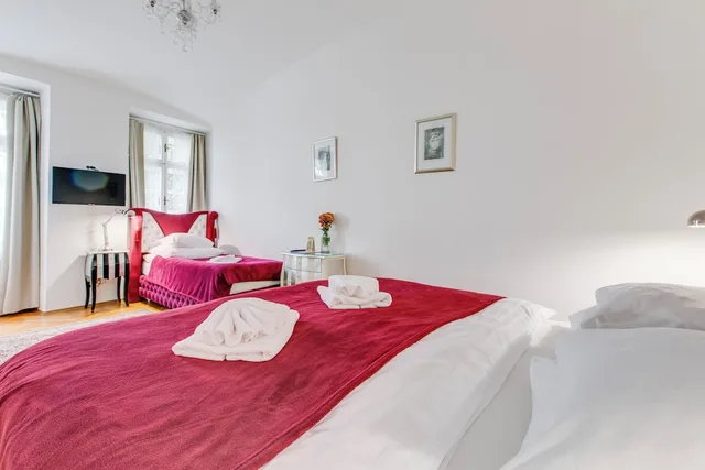 شقة عائلية بسرير مزدوج بغرفة نوم واحدة بمطبخ لذوي الإعاقة، Prague Siesta Apartments 1/10