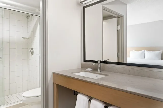 غرفة بسرير كينج مع أريكة في طابق مرتفع، Hyatt Place College Station 4/6