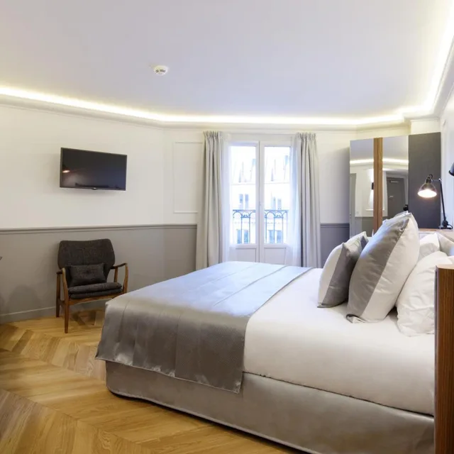 غرفة ديلوكس بسرير مزدوج أو سريرين منفصلين، Hotel Petit Lafayette 1/6