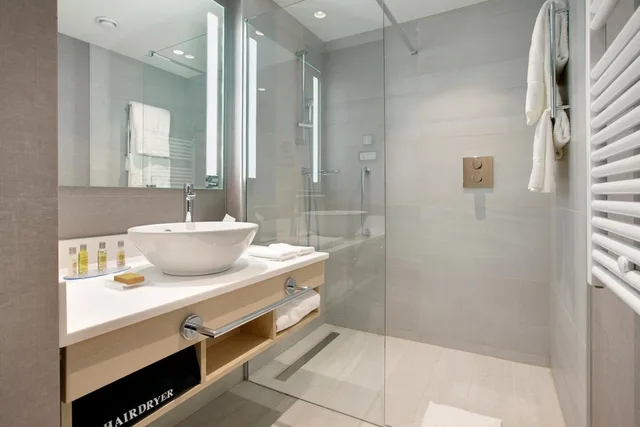 جناح بسرير كينج بغرفة نوم واحدة مع أريكة، Hilton Garden Inn Budapest 4/5