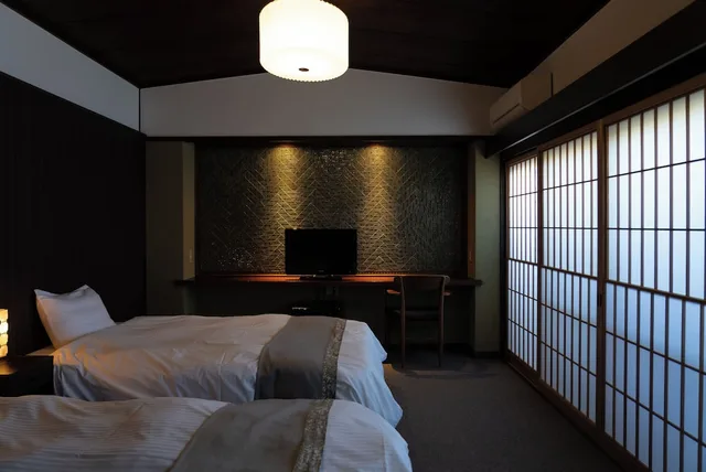 غرفة غربية بسريرين منفصلين، Beppu Kannawa Onsen Kiraku Oita 2/5