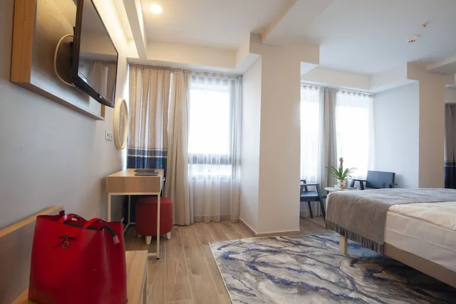 غرفة فاخرة بسرير كوين بإطلالة على المدينة، Old Town Point Hotel & Spa Antalya 6/10