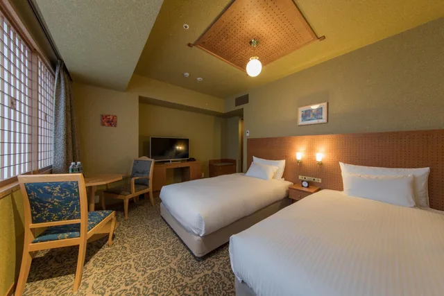 غرفة قياسية بسريرين منفصلين، Jr Kyushu Hotel Blossom Oita 3/10
